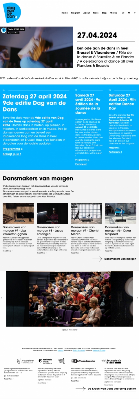 Dag van de Dans, a web project by Nordicmaterial